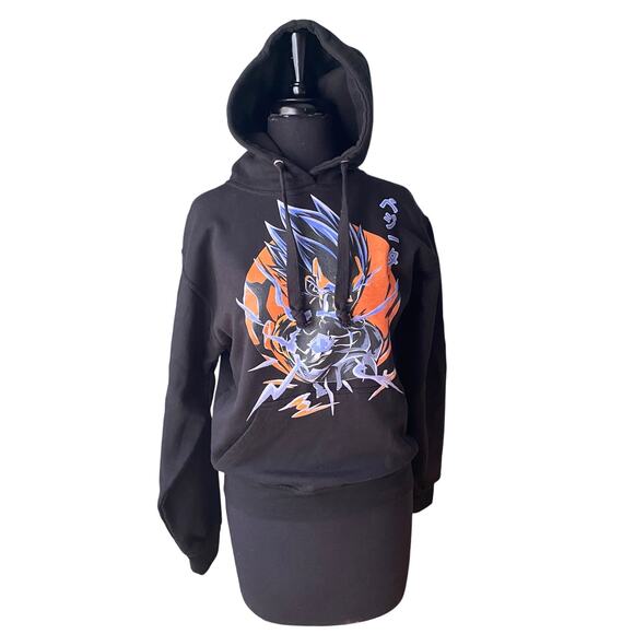 Dragon Ball Z Vegeta Hoodie Black Unisex Small - Picture 3 of 5